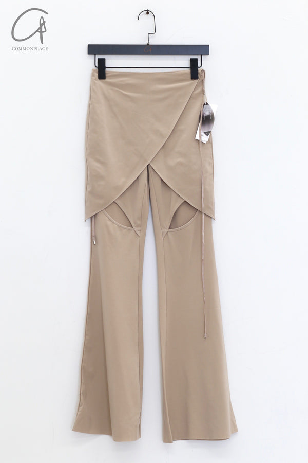 RUI split skirt flared pants RSS24WV10 Oatmeal oats